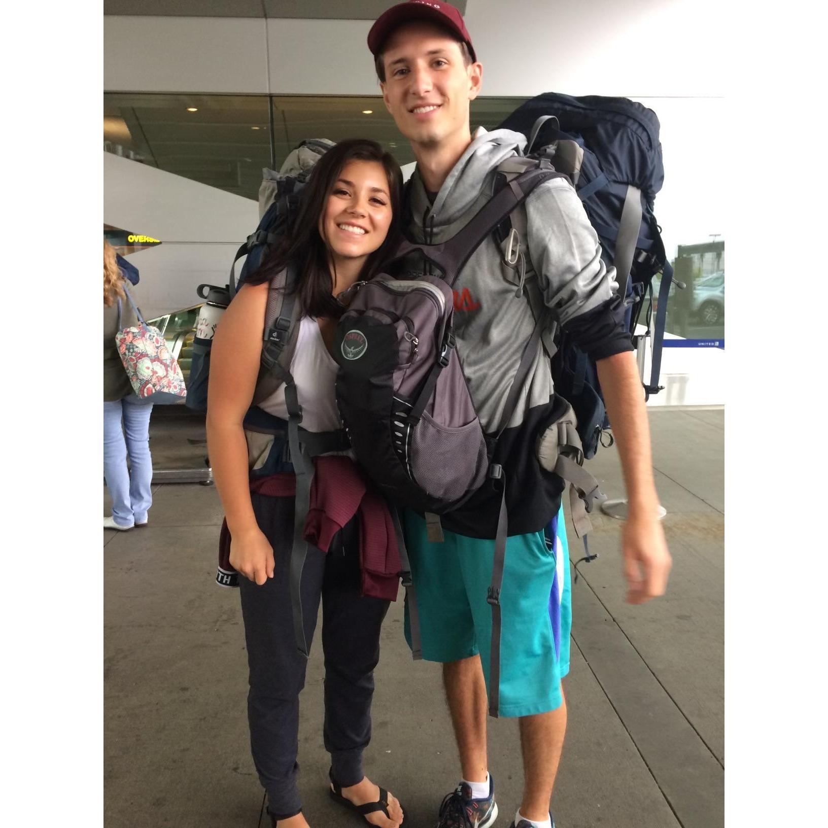 at PDX before leaving for Bali - August 2017