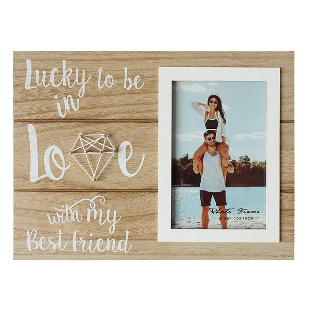 Ylu Yni Picture Frame 4x6 Inch Photo, Wedding Photo Frame Romantic Engagement and Wedding Gift for Couples, Boyfriend, Girlfriend, Valentine's Day