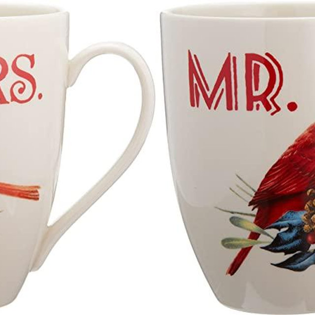 Lenox Winter Greeting 2-Piece Mr. & Mrs. Mug Set