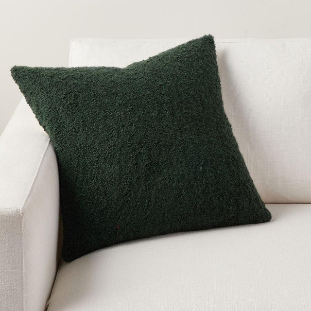 Boucle Pillow Cover, 20", Hunter