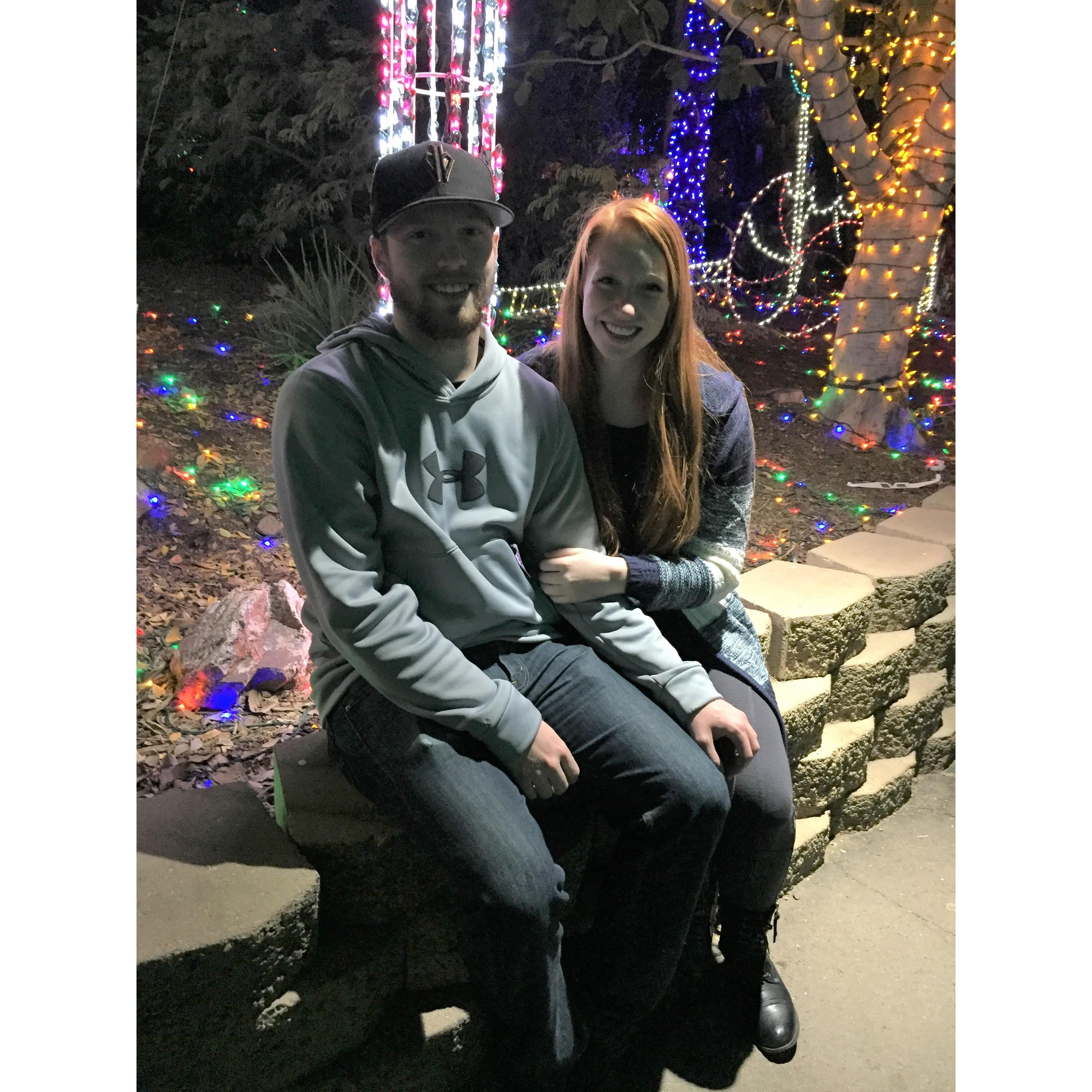 Zoo Lights 2017. Their first picture together before the couple was officially dating and the first time Justin met Shelby's family...