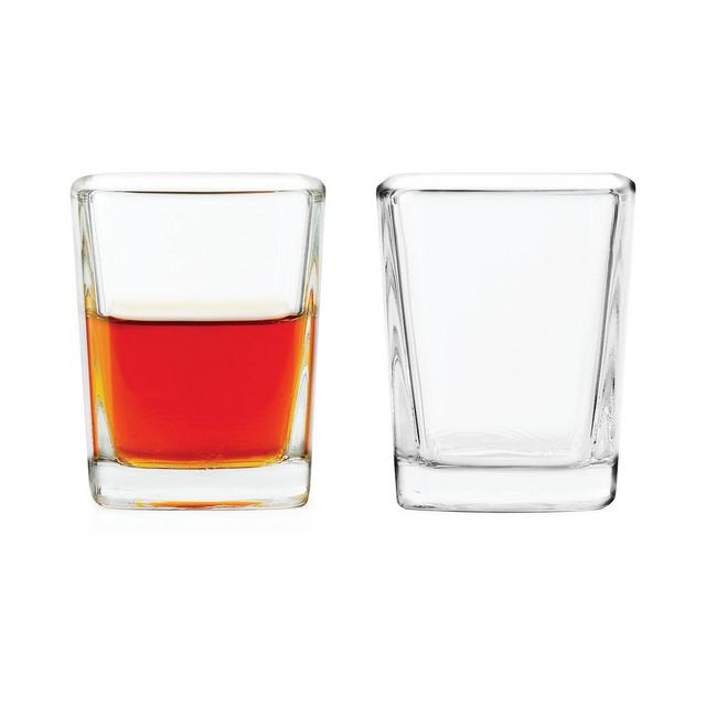 Circle Glass Square Shot Glasses, Set of 6