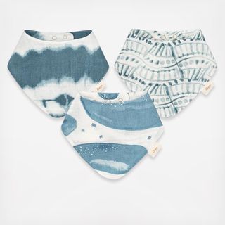 Caspian Assorted Muslin Bib, Set of 3