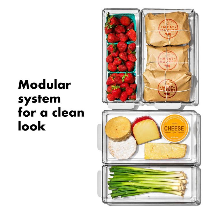 OXO Refrigerator Organization: Adjustable Refrigerator Storage Bin 