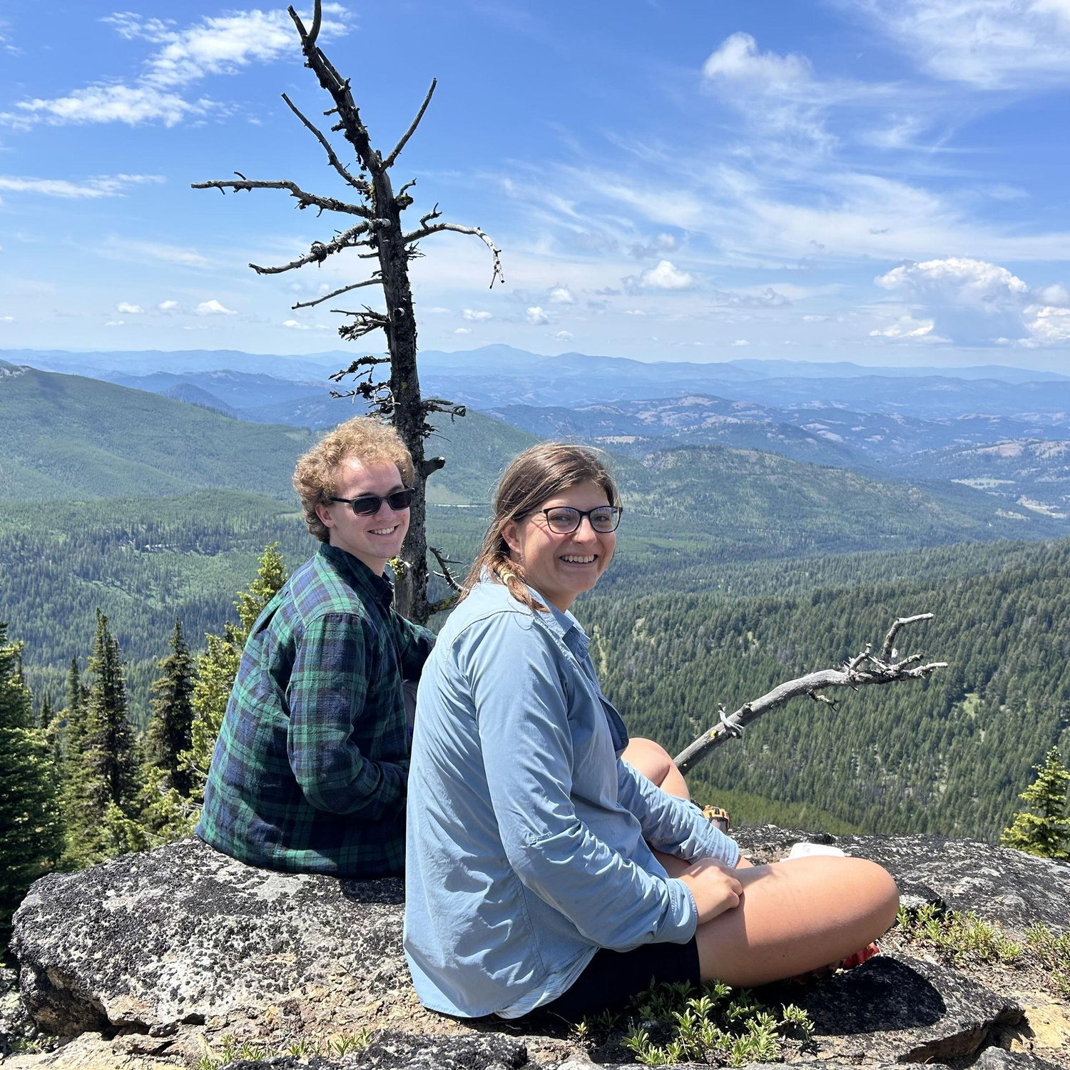 A picture of hiking so it doesn't look like we bike all the time.