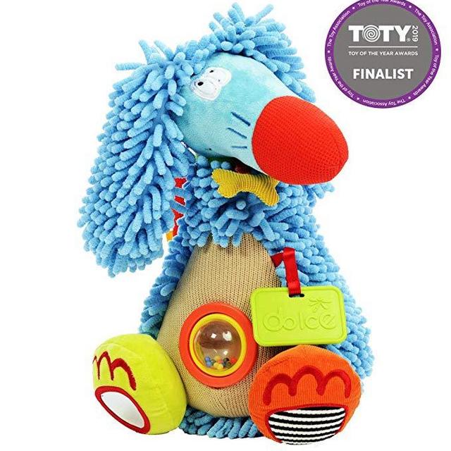 Dolce Afghan Hound Interactive Stuffed Animal Plush toy 14", educational sensory holiday gift for kids
