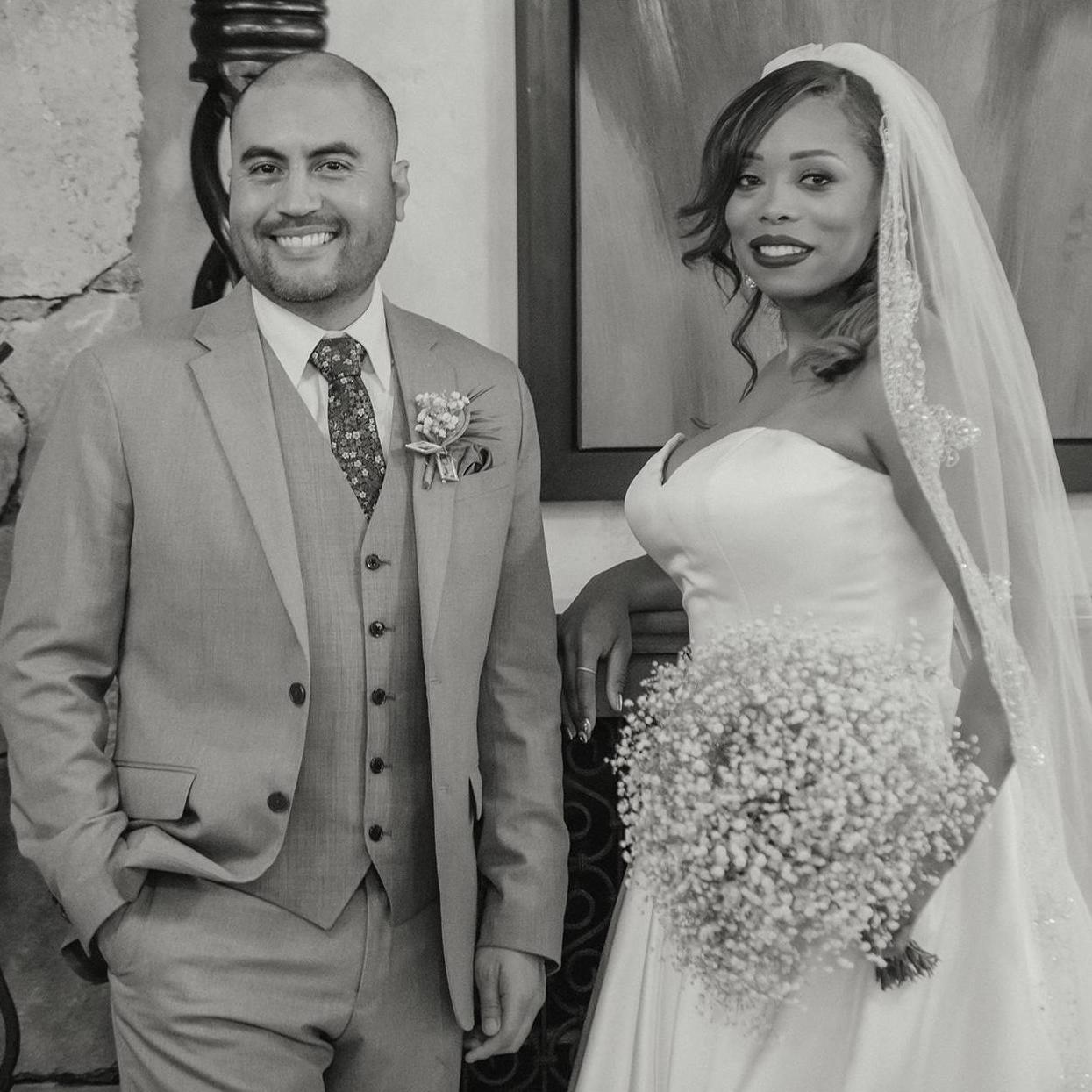 Bride & Groom pose for the first time