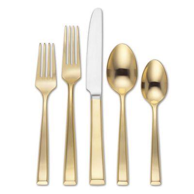 Reed & Barton East End Satin Gold 20-Piece Flatware Set