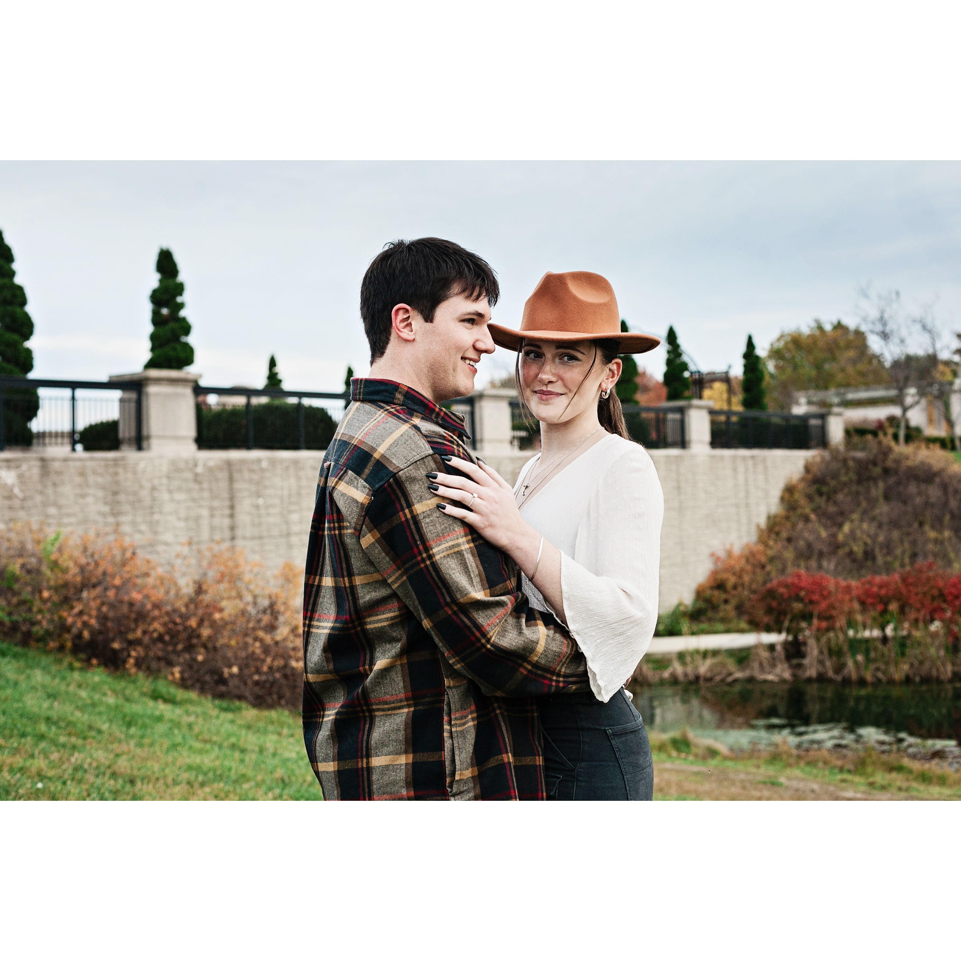 Engagement Photoshoot - Taken at Coxhall Gardens in Carmel, Indiana.