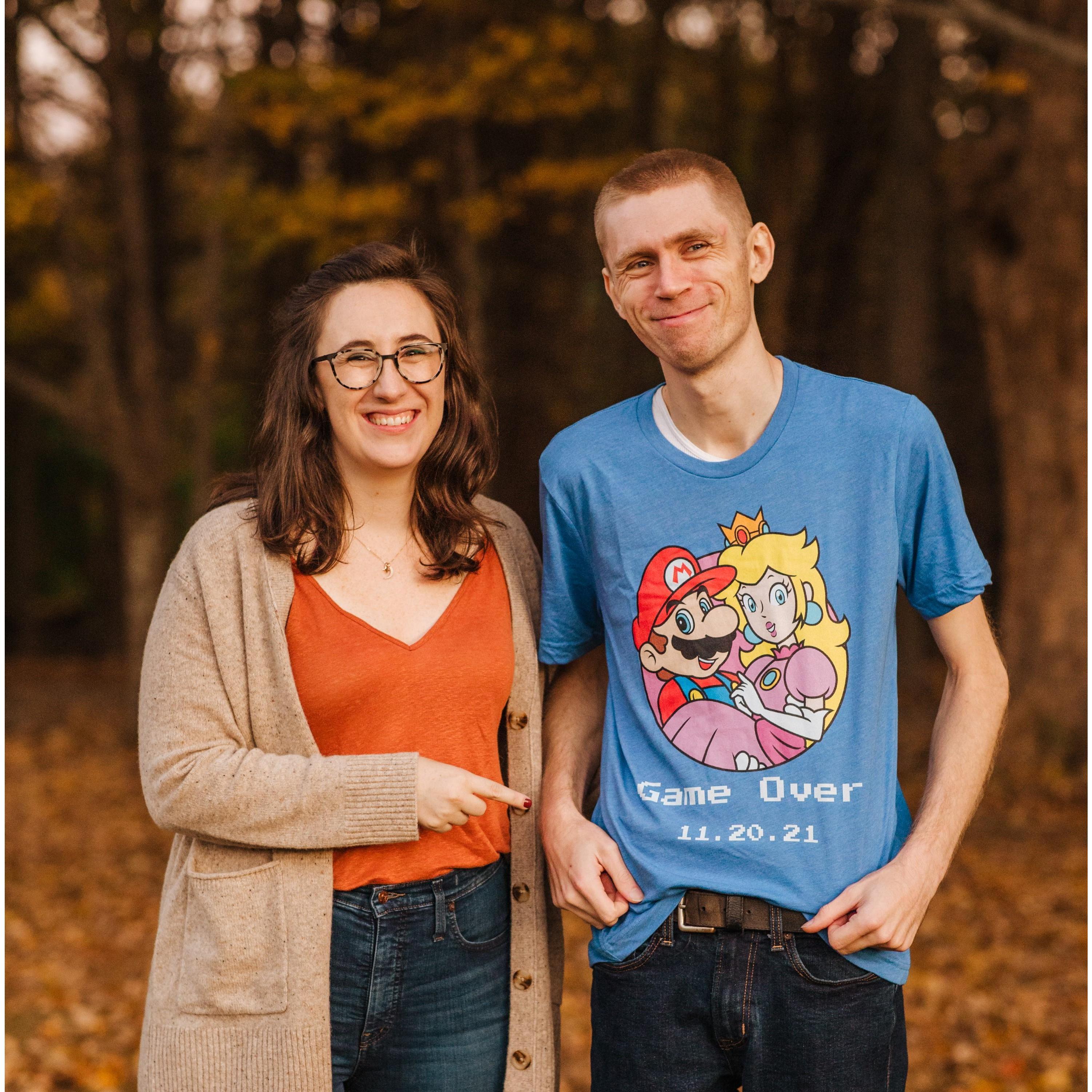 Albert's cousins, his two best men, got him this amazing shirt. Photo Credit: Allie Dearie