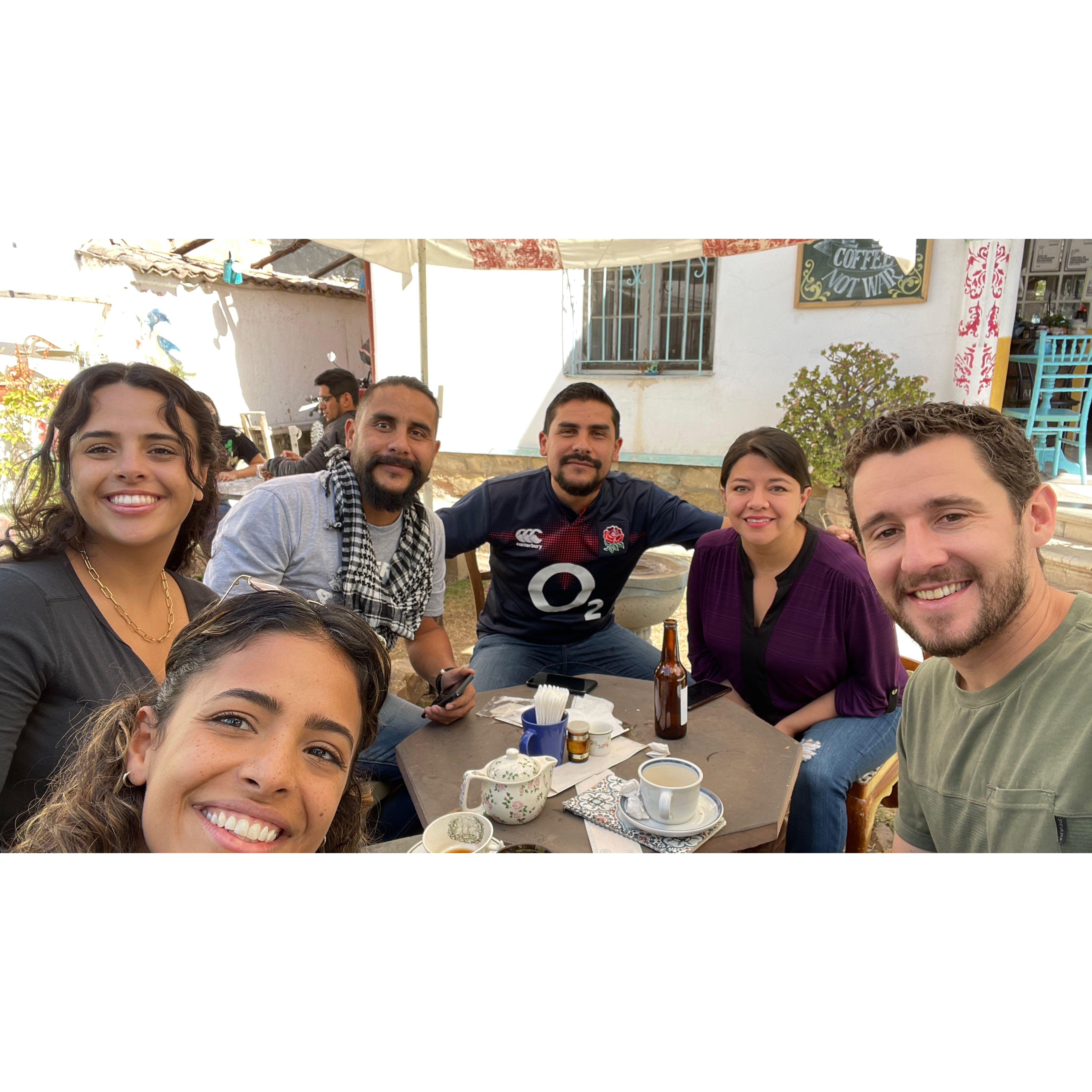 June 2022. Sharing coffee & tea with the primos in Cochabamba.