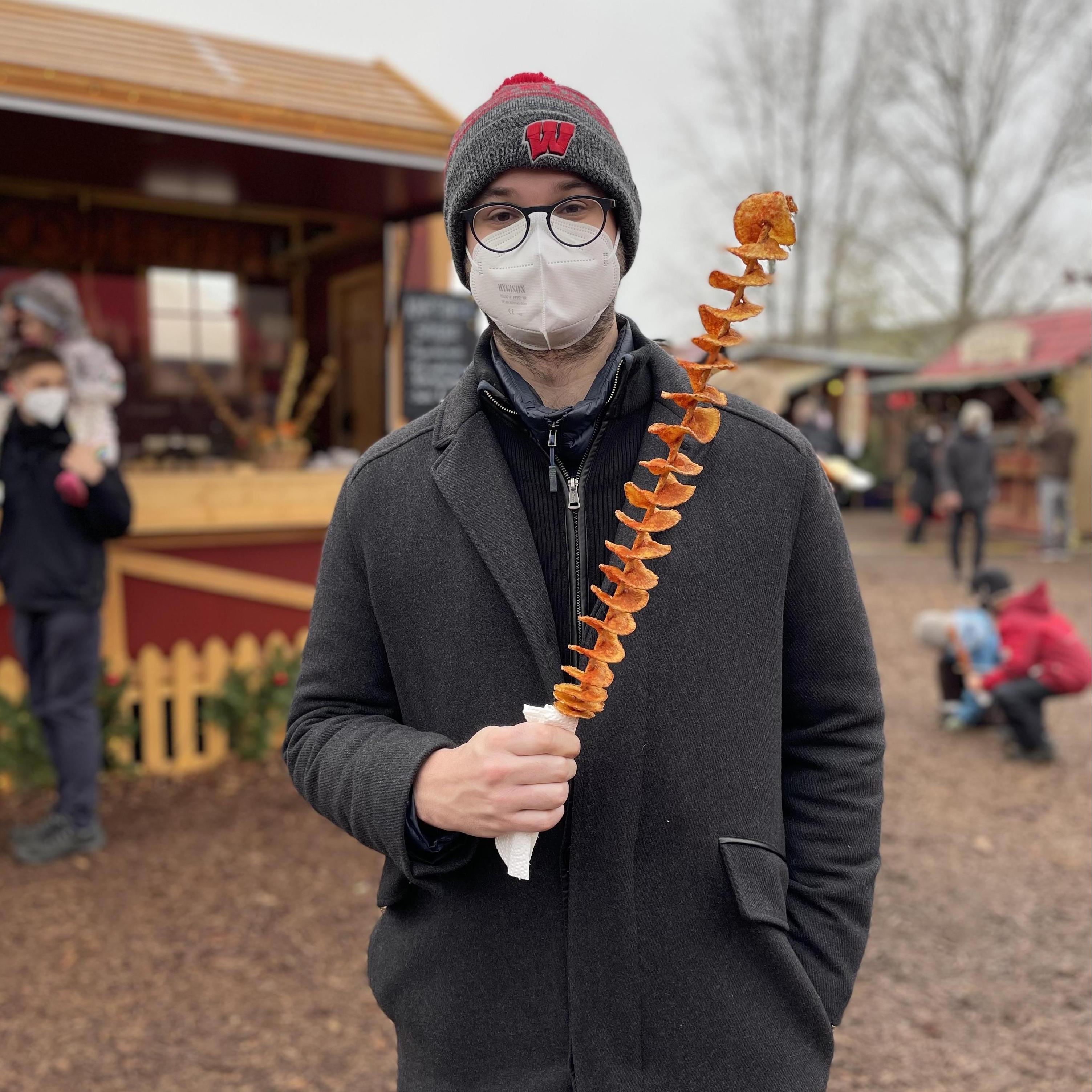 Big potato chip at a Berlin Xmas market