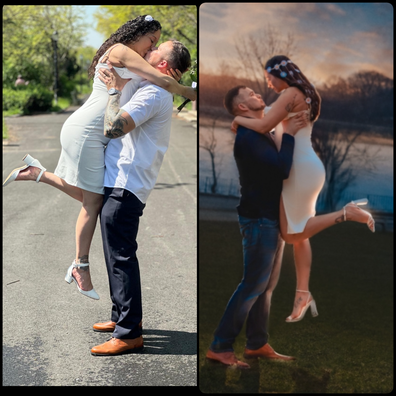 A comparison from the day that we got married 04.29.2024 When Andre was baking, and now, as we prepare for our beautiful wedding.