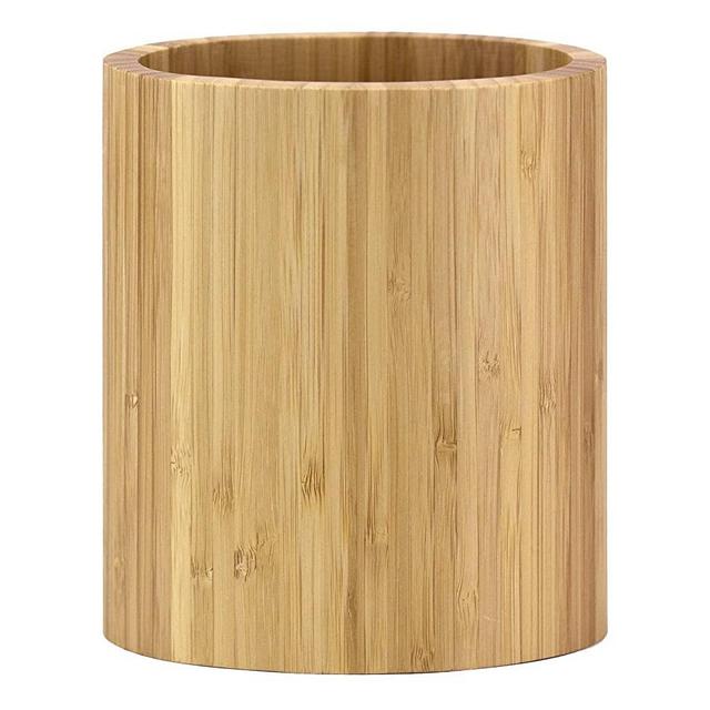 Totally Bamboo Oval Shaped Bamboo Kitchen Utensil Holder, 6" x 4" x 7"