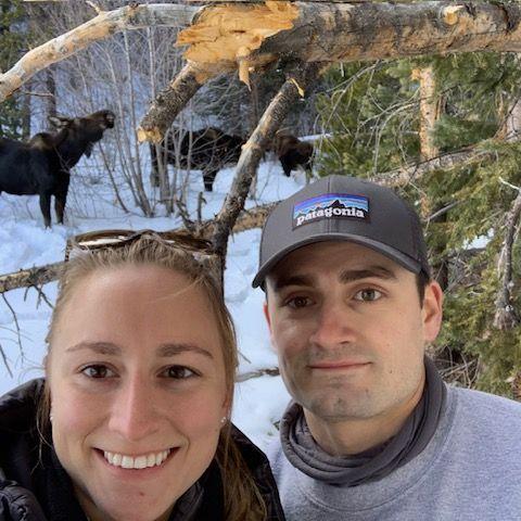 Way too close to moose, January 2021, Silverthorne, CO