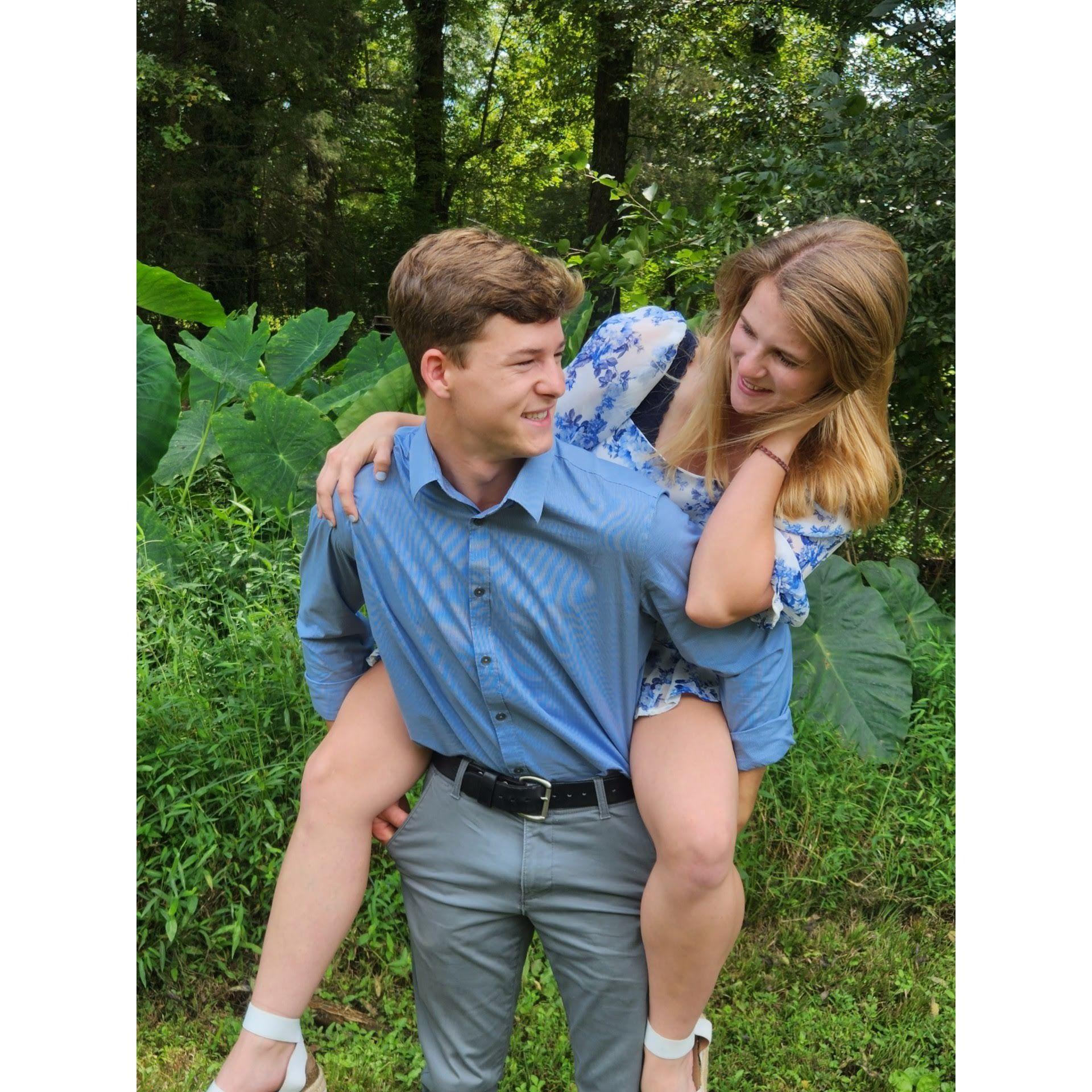 An extra special Sunday afternoon picture taken the day after Samuel proposed on an unexpected motorcycle ride Sep '22