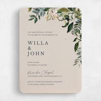 Beige Wedding Invitation - Buxton Classic