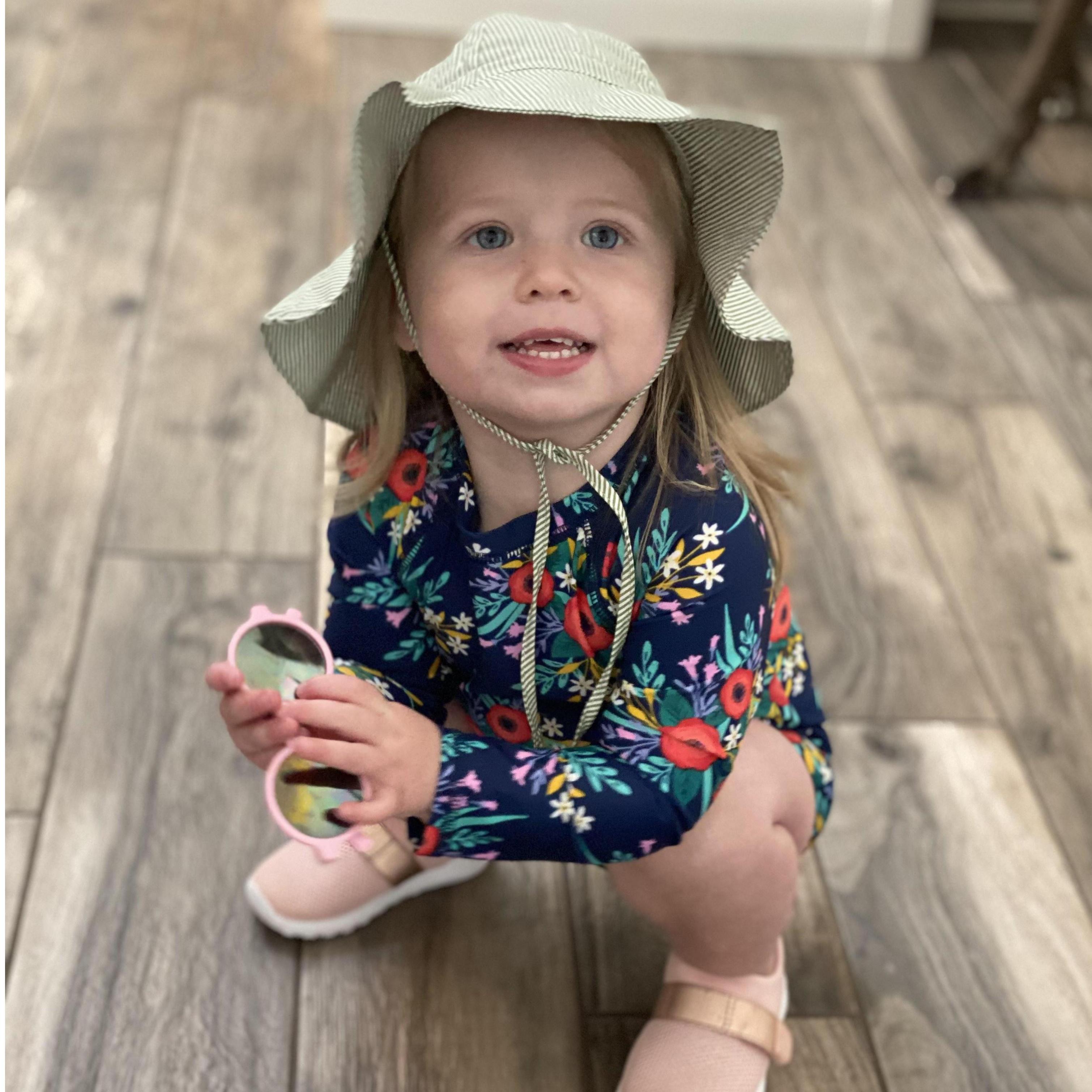 Ready for a Texas pool day! (22 mths)