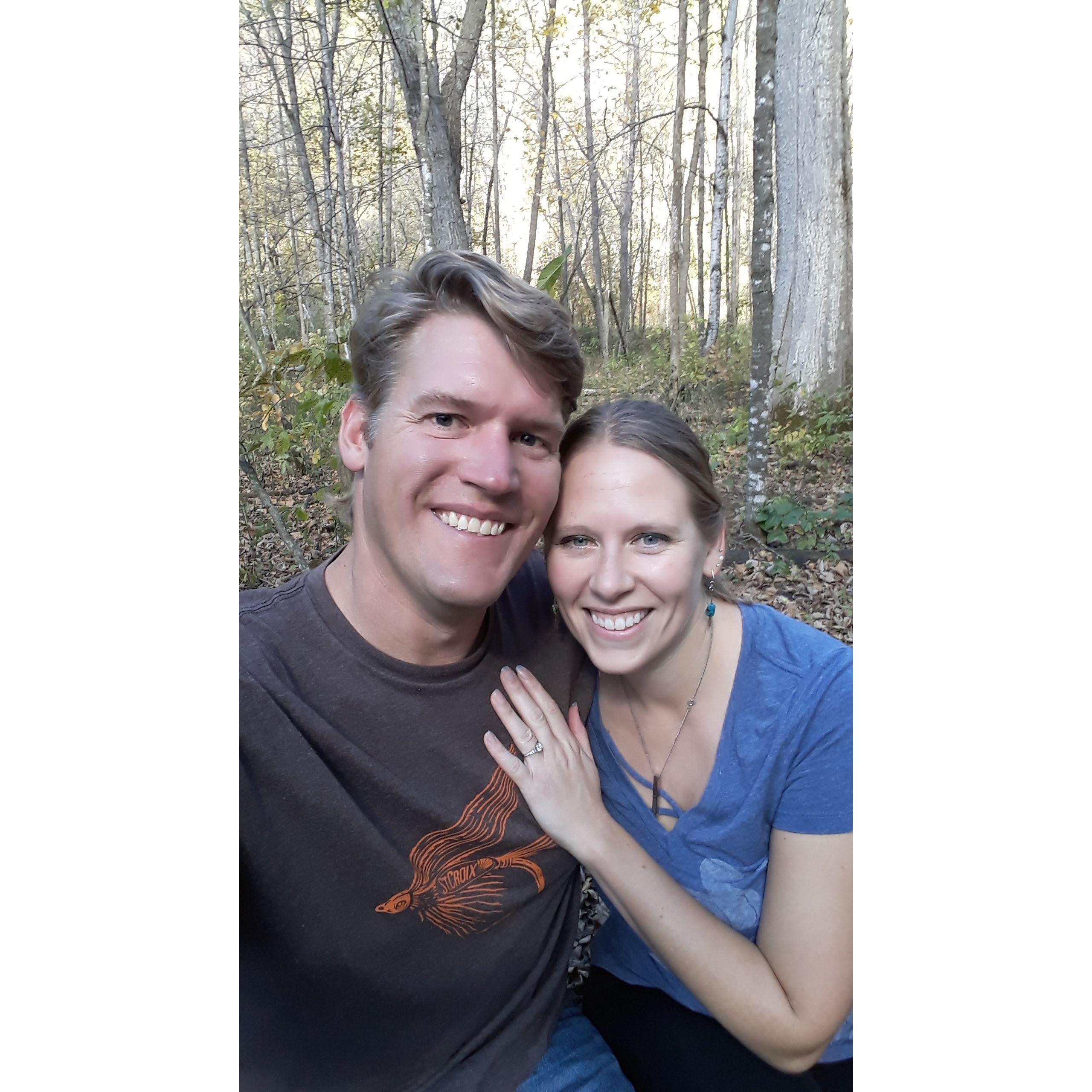 Taken just after we got engaged at Whitewater State Park, one of Melissa's favorite places to visit.