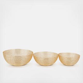 Golden Glam Decorative Bowl, Set of 3
