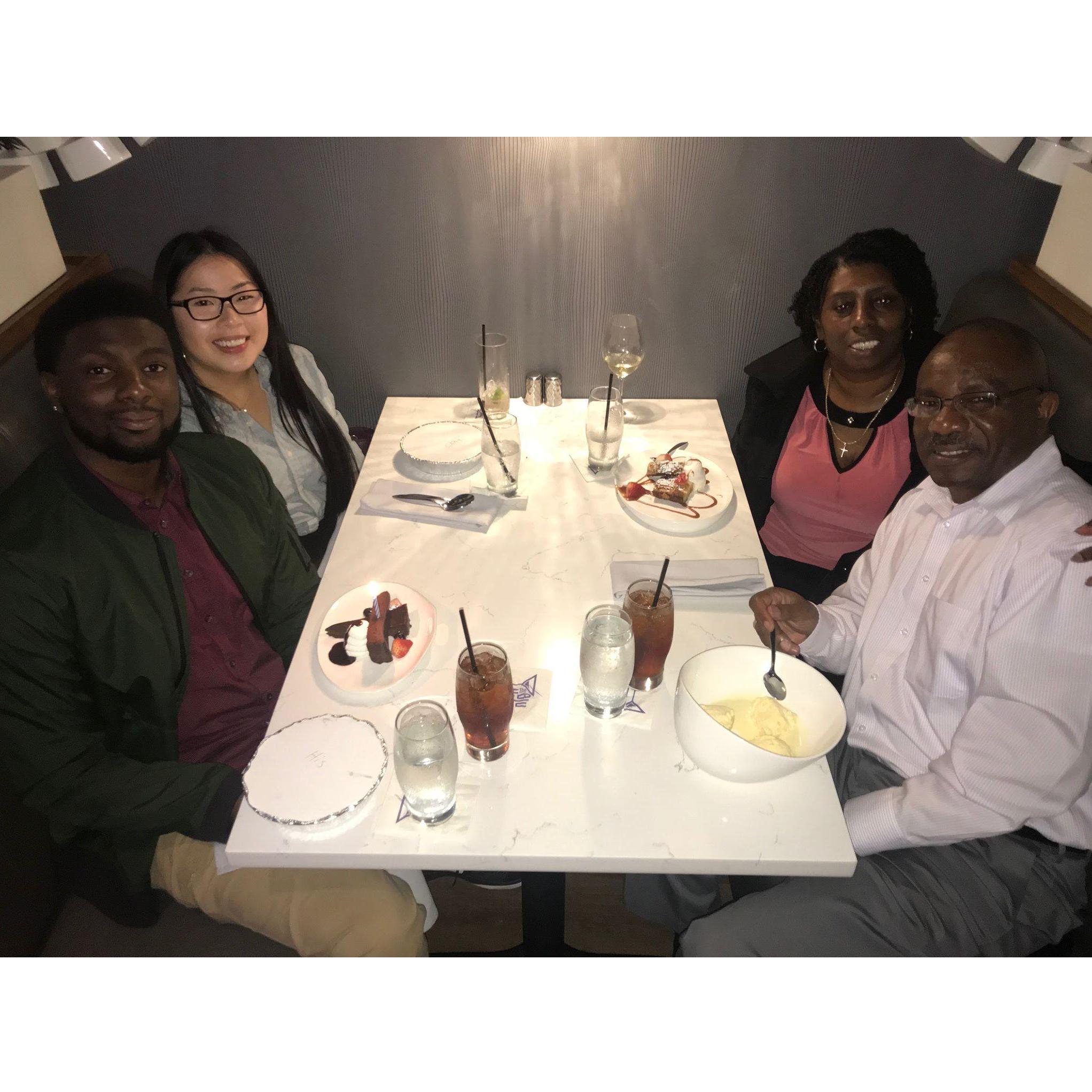 Alex's 24th birthday with his parents