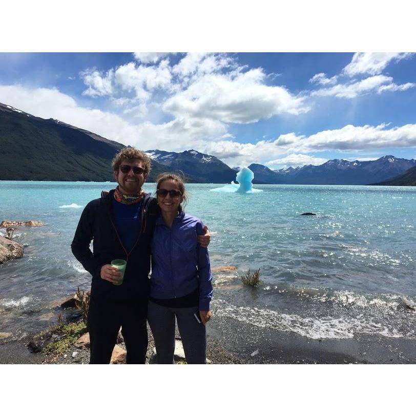 Drinking whiskey with ice from Perito Moreno Glacier.