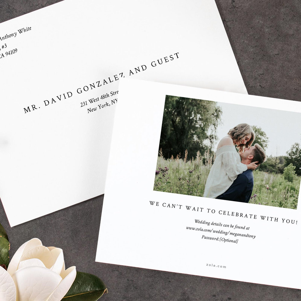 Unconditional Portrait | Black | Zola Save The Dates