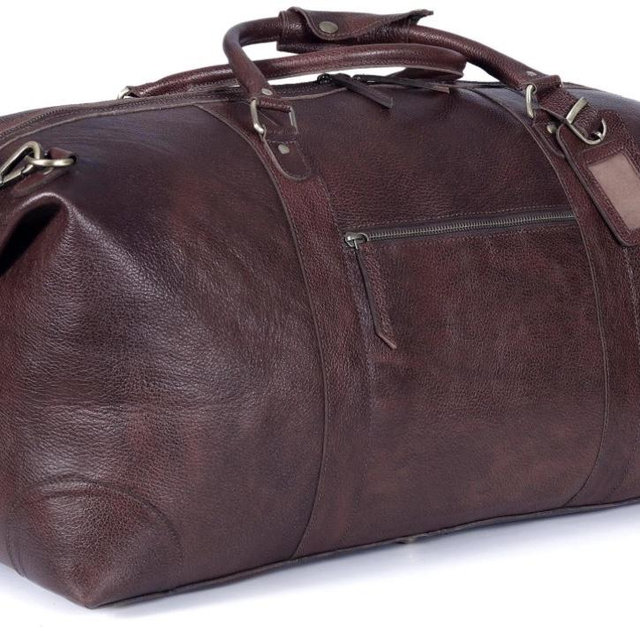 DUTCH LEATHER DUFFEL BAG MEN (Wine)