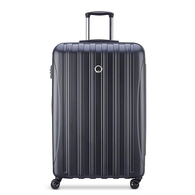 DELSEY Paris Helium Aero Hardside Expandable Luggage with Spinner Wheels, Matte Black, Checked-Large 29 Inch