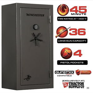 Winchester Safes 36 Long Gun 22.5 cu. ft. Electronic Lock Gun Safe, 45 Min. Fire Rating, Slate at Tractor Supply Co