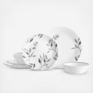 Corelle Misty Leaves 12-Piece Dinnerware Set, Service for 4