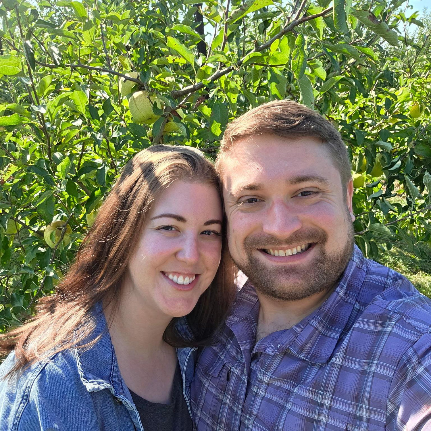 Our second trip to Lynd Fruit Farm. Unbeknownst to one of us, we'd be engaged in a few hours!