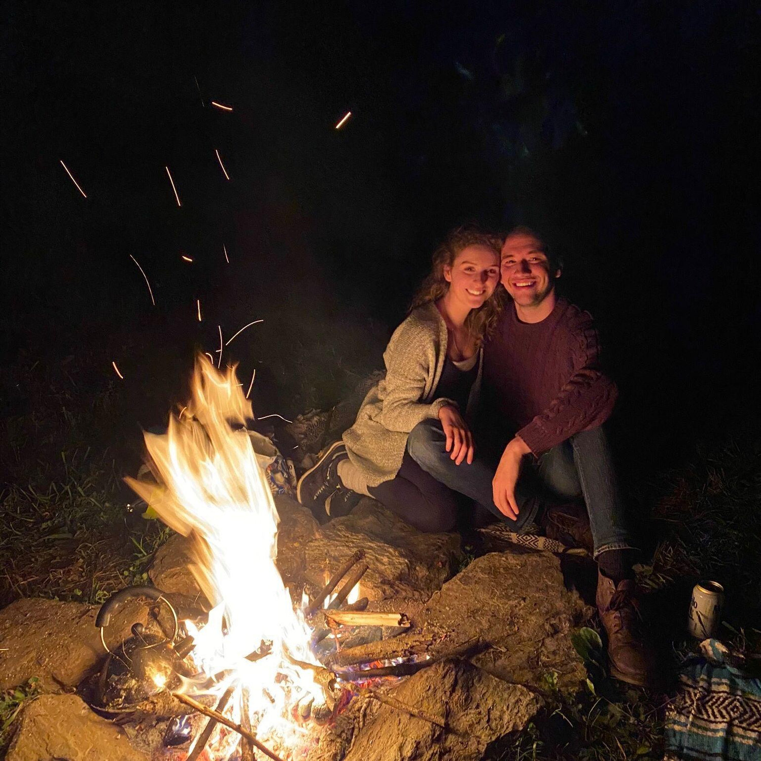 October 2020 - Met up with Kate and Ruthie for some social distance camping in Pennsylvania and had one of the first of many campfires together :)