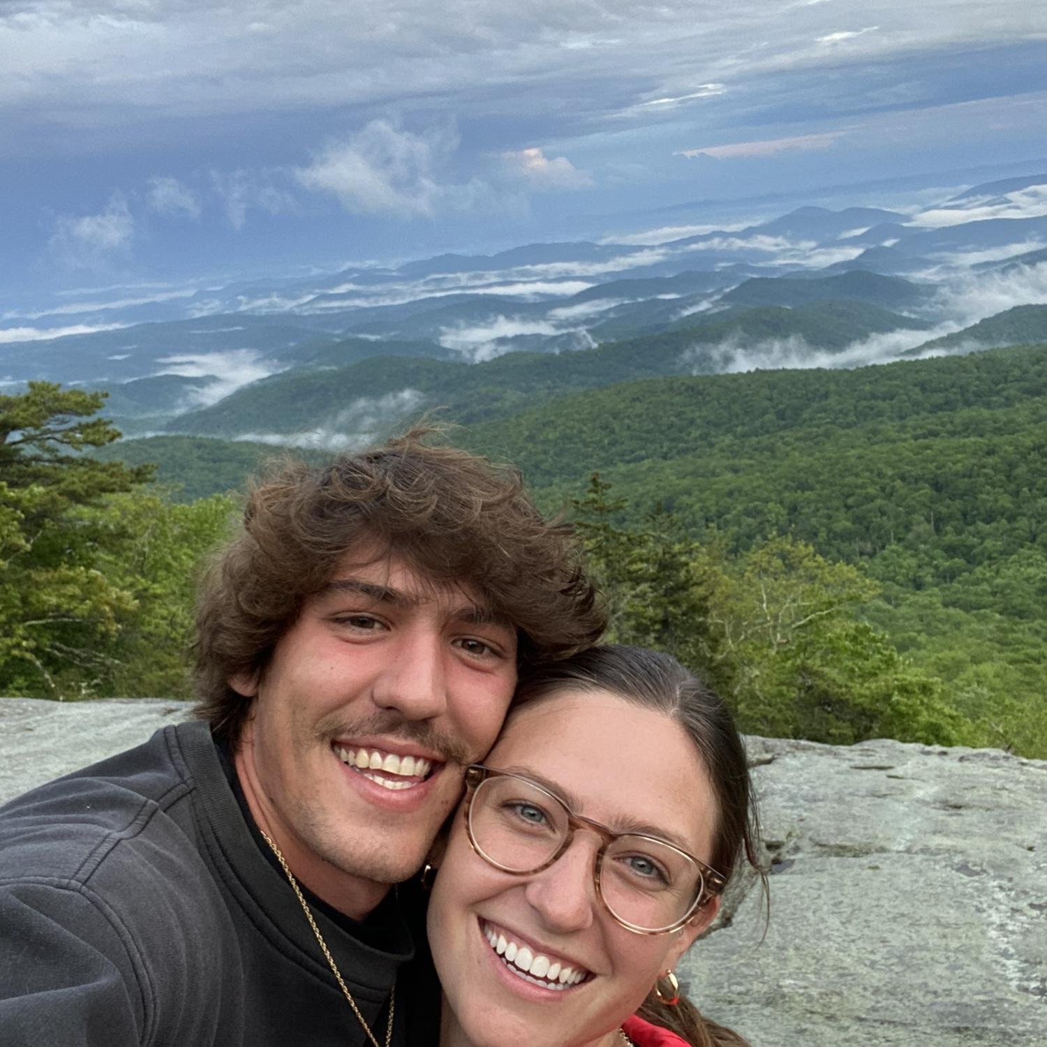 On Beacon Heights trail, our regular date spot when we’re up in NC