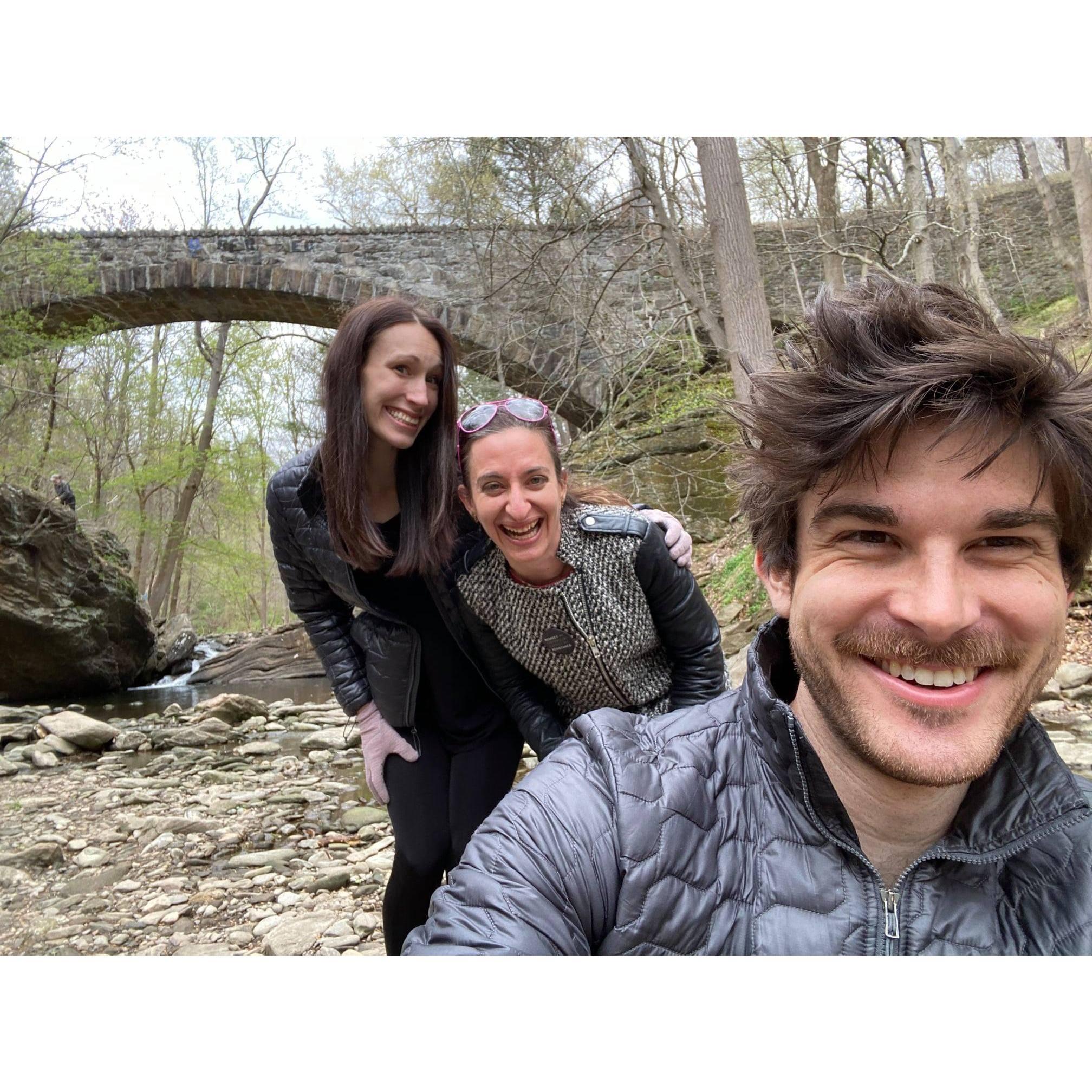 Hiking the Wissahickon with Flo. The trail was a wonderful escape during the pandemic with some VERY memorable moments.