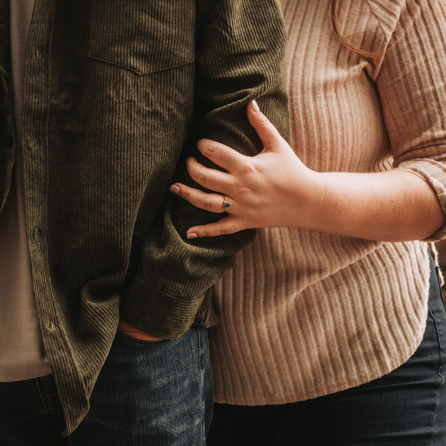 We took our engagement photos at Stone Mountain State Park. We love it there, and it was important to Corben that we have a beautiful background for the pictures