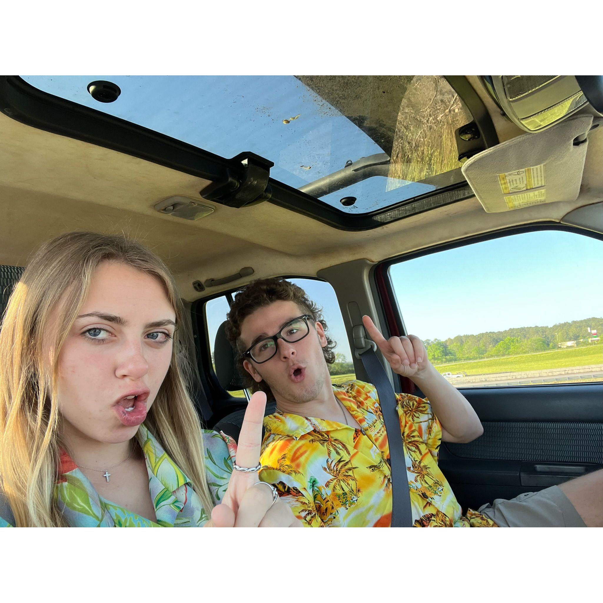Us in Shawty on the way to DEGA