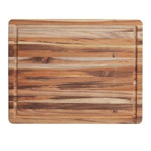 Teakhaus Large Edge Grain Wood Trencher Cutting Board - World Market