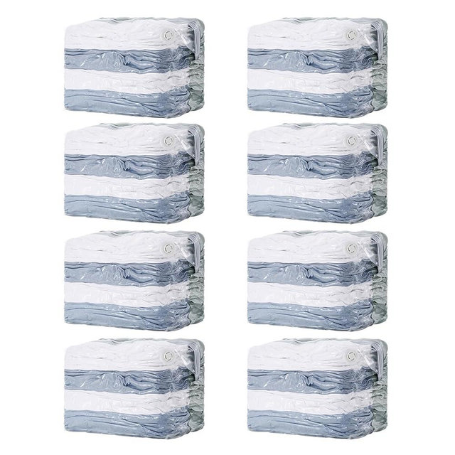 TAILI 8 Pack Vacuum Storage Bags Space Saver, Jumbo Cube 31x40x15 Inch, Extra Large Vacuum Sealed Bags for Comforters Blankets, Bedding, Clothes, Duvets, Closet Organization