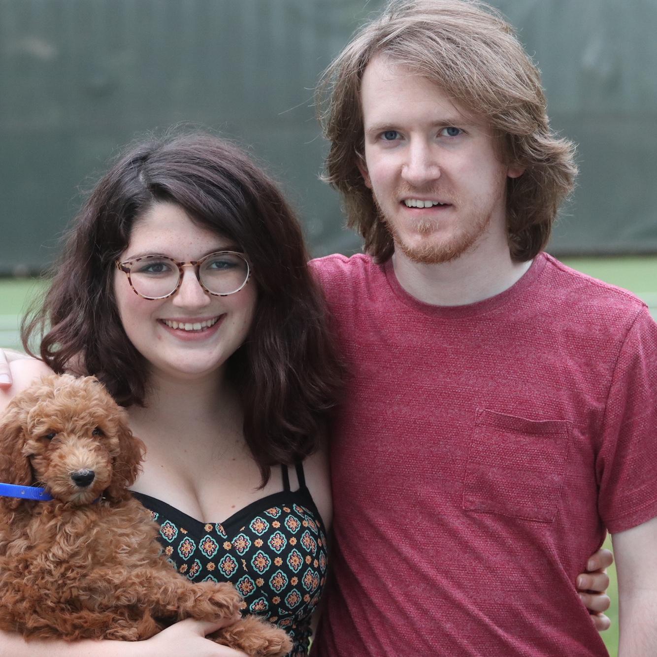 Our first picture with baby Koda!