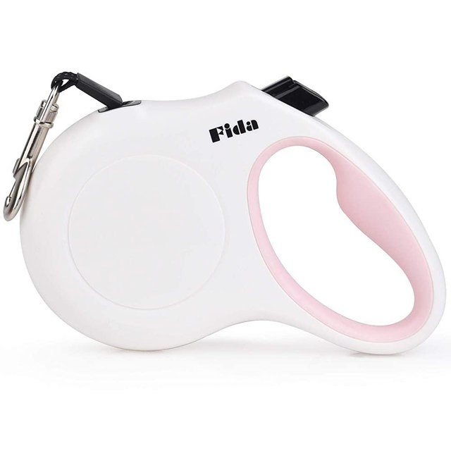 Fida Retractable Dog Leash, 16 ft Dog Walking Leash for Small Dogs up to 26lbs, Tangle Free, White