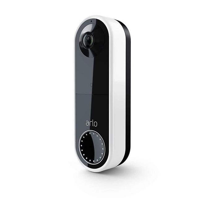 Arlo Essential Video Doorbell Wire-Free | HD Video Quality, 2-Way Audio, Package Detection | Motion Detection and Alerts | Built-in Siren | Night Vision | Wire-Free or Wired | AVD2001 | White