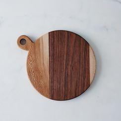 FOOD52 Round Walnut and Sycamore Board
