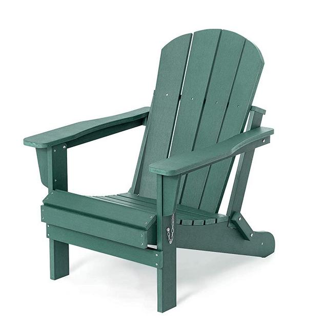 Folding Adirondack Chair Patio Chairs Lawn Chair Outdoor Chairs Painted Adirondack Chair Weather Resistant for Patio Deck Garden, Backyard Deck, Fire Pit & Lawn Furniture Porch and Lawn Seating- Green