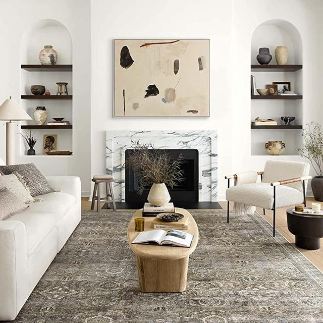 Loloi II Layla Collection LAY-13 Antique / Moss, Traditional 9'-0" x 12'-0" Area Rug