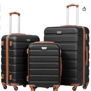 Coolife Luggage 3 Piece Set Suitcase Spinner Hardshell Lightweight TSA Lock