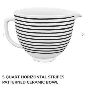 5 Quart Horizontal Stripes Patterned Ceramic Bowl | KitchenAid US
