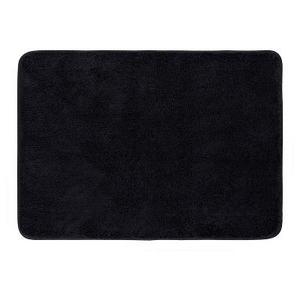 Velveteen Solid Memory Foam Bath Mat (17"x24") Black - Mohawk Home®