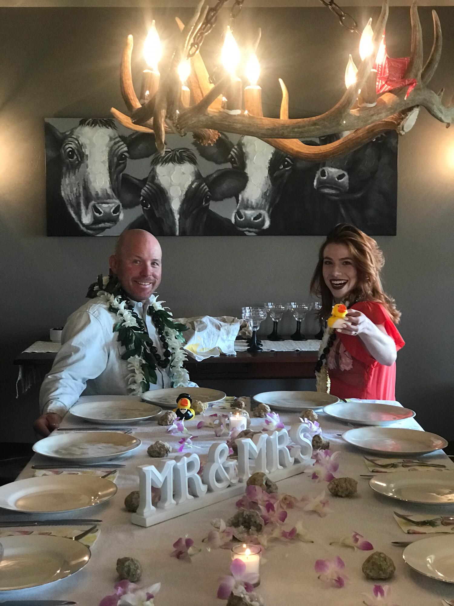 Morning after brunch at the Hemingway's! Mr and Mrs
