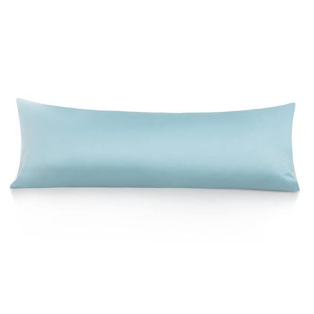 Leeden Body Pillow Cover, 100% Cotton, 800 Thread Count, Soft Breathable Long Pillow Case, Envelope Closure (Light Blue, 21"x 54")